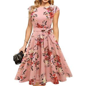 Dresstells Women's Blush Modest Vintage Cocktail Party Formal Wedding Dresses